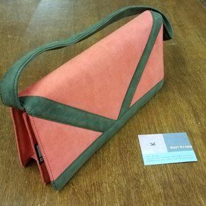 Keri Kropp High End Suede Clutch with Strap
